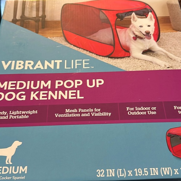 Vibrant Life Medium Pop Up Dog Kennel - Picture 1 of 4